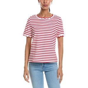 Abbey Womens  Short Sleeve Top, Red